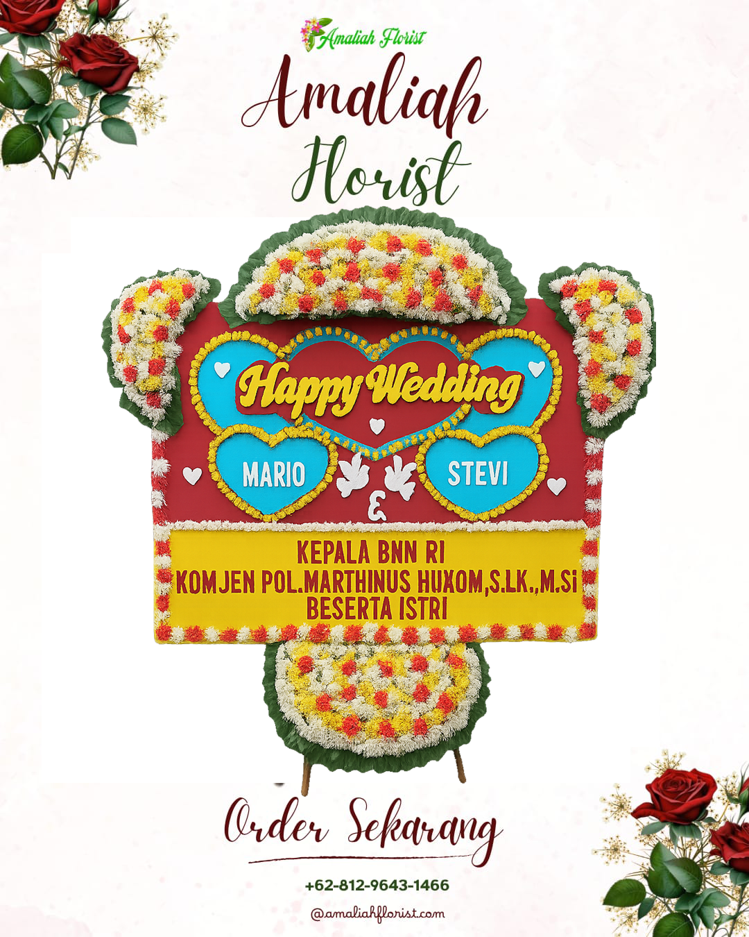 Papan Bunga Pernikahan Padang